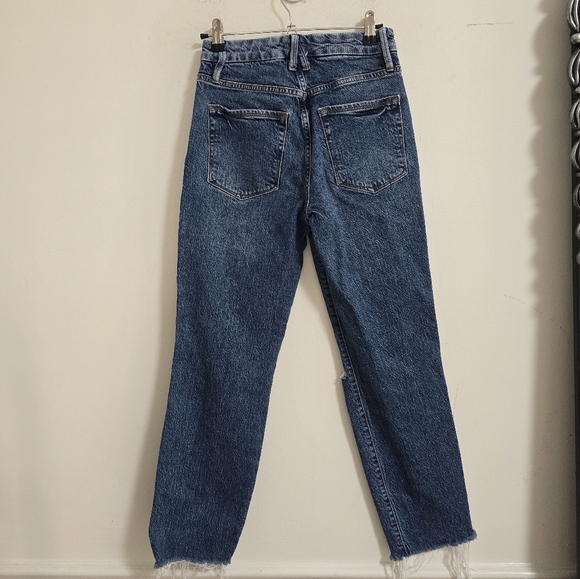 Good American good good curve straight leg distressed jeans size 25 - Picture 8 of 9